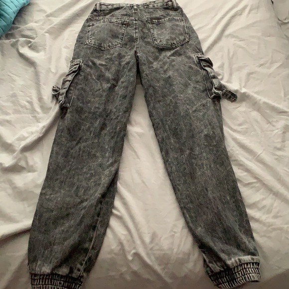 Faded denim cargo pants garage - Picture 2 of 3